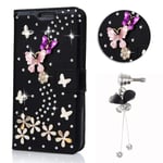 Glitter Book Phone Case for OPPO Reno 4 5G Wallet PU Leather Case Cover Floral Bling Sparkly Diamonds Color Butterfly Folio Stand with Closure Card Slots Cute Magnetic Case for OPPO Reno 4 5G