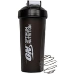 Optimum Nutrition Shaker 600ml Black With Stainless Steel Mixer Whey Protein