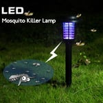 Solar Powered Led Light Pest Bug Zapper Insect Mosquito Killer L