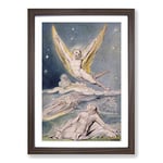 Big Box Art William Blake Night Startled by The Lark Framed Wall Art Picture Print Ready to Hang, Walnut A2 (62 x 45 cm)