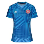 Hummel Danmark Tränings T-Shirt Pre Match Women's EURO 2022 - Blå Dam adult 218309-8563