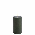 Uyuni - LED pillar candle Olive green, Rustic 7,8x15 cm (UL-PI-DG-C78015)