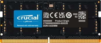 Crucial RAM 8GB DDR5 5600MHz (or 5200MHz or 4800MHz) Laptop Memory 