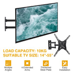 TV Wall Mount Bracket  Swing Arm Tilt Swivel  24/28/32/40/43/49/50/55 Inch LCD