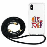 Apple Iphone X / Xs Glam. Case Band Guld Girl Power