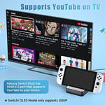 Switch TV Dock, Aukuoy Docking Station for Nintendo Switch/Switch OLED, 6-in-1 S