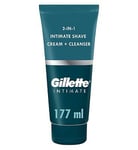 Gillette Intimate Pubic Shave Cream + Cleanser, Formulated for Pubic Hair, with Aloe (150 ml)