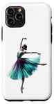iPhone 11 Pro Turquoise Ballerina Girl Dancing Ballet Watercolor Case