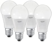 LEDVANCE Smart+ LED, ZigBee Lampe mit E27 Sockel, warmweiß, dimmbar, Direkt kompatibel mit Echo Plus und Echo Show (2. Gen.), Kompatibel mit Philips Hue Bridge, 4er Pack