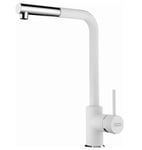 Kitchen Sink tap Made of Brass with a Pull-Out spout from Franke Sirius L Side Pull-Out - Chrome/White Polar - 115.0668.382