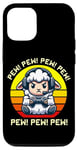 Coque pour iPhone 12/12 Pro Jeux vidéo rétro Sunset Gamer Sheep Pew pour garçons et filles