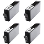 4x Non-OEM HP 364/XL Black Ink Cartridges Officejet 4620 4610 DeskJet 3520 3070A