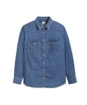 Levi's Womenss Levis Plus Iconic Western Denim Shirt in - Blue Cotton - Size UK 22-24