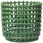 Ferm Living Kurv Cashmere 21 cm, Smaragdgrønn Emerald Green Keramikk