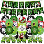 Ghostbusters Cartoon Födelsedagsfest Dekorationer Leveranspaket Inkluderar Grattis På Födelsedagen Banderoller Ballonger Tårta/Muffins Toppar Set
