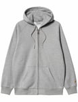 Carhartt WIP Chase Hooded Jacket - Grey Heather Colour: Grey Heather, Size: XX Large
