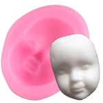 LIANLI Baby Face Silicone Molds Chocolate Polymer Clay Craft Mold Dolls Face Fondant Cake Decorating Tools Candy Clay Soap Resin Moulds (Color : CB461)