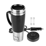 Car Electric Cup, Stainless Steel Car Heating Mug, Vacuum Insulated Heated Travel Mug Electric Kettle 450ml (12V)