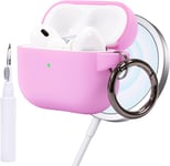 Case Cover Compatible with Airpods Pro 2, Soft Silicone Skin Case Cover Magsafe