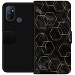 OnePlus Nord N100 Svart Plånboksfodral Guldkretsen