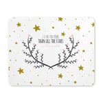 Inspirational and Motivational Valentine's Quotes I Love You More Than All The Stars Rectangle Non Slip Rubber Mouse Pad Gaming Mousepad Mat for Office Home Woman Man Employee Boss Work