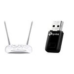 TP-Link 300 Mbps Wireless N USB VDSL/ADSL Modem Router(TD-W9970) & 300Mbps Mini Wireless N USB WiFi Adapter, ideal for smooth HD video, voice streaming and online gaming,USB 2.0(TL-WN823N)