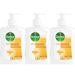 Dettol Hand Wash Antibacterial Liquid Nourish Honey 250ml x 3