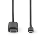 NEDIS Adaptateur USB | USB 3.2 gen 1 | USB-c mâle | hdmi connecteur | 2.00 m | Rond | plaqué Nickel | pv
