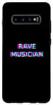 Coque pour Galaxy S10+ Rave Musician Techno EDM Music Maker Festival Composer Raver