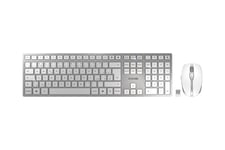 CHERRY DW 9100 SLIM - sats med tangentbord och mus - tjeckisk/slovakisk - vit/silver