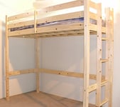 STRICTLY BEDS&BUNKSMemphis High Sleeper Loft Bunk Bed with Sprung Mattress (20 cm), 3ft Single