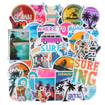 200 Pieces Hawaii Stickers Beach Stickers Surfing Stickers Hawaii Beach Stickers Waterproof Cartoon Stickers for Luggage Bicycle Mobile Phone Guitar DIY Decorations