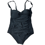 Blooming Jelly Women's Ruched One Piece Swimsuit, Monokini, Black. M (10-12 UK)