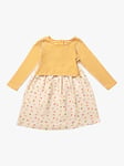 Little Green Radicals Kids' Garden Days Adaptive Easy Peasy Dress, Gold/Cream