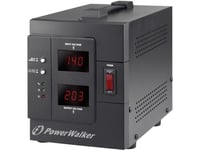 Powerwalker Avr 2000/Siv - Automatisk Spänningsregulator - Ac 230 V - 1600 Watt - 2000 Va - Utgångskontakter: 2 - Svart