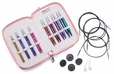 KnitPro Zing Knitting Pin Set, Circular, Interchangeable, Special 10cm Short Tip, Deluxe Set