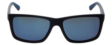 Timberland TB9096-02D Designer Polarized Sunglasses in Matte Black with Blue Fla