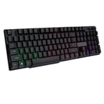 ZYDP Rainbow Backlit Keyboard, USB Cable Game Keyboard Mechanical Laptop Keyboard (Color : Black)
