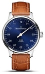 MeisterSinger BM9908 N°03 (38mm) Blue Dial / Cognac Brown Watch