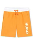 HUGO Boys Swim Shorts - Light Mango, Light Orange, Size Age: 14 Years