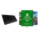 Logitech G213 Prodigy Gaming Keyboard, RGB Backlit, Qwerty UK Layout, Black + Xbox Game Pass for PC (3 Months)