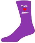 Personalised Names-Heart Design on Purple Socks,Valentines Gift-email with names