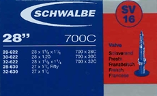Schwalbe, Slang SV16, 28/32-622/630 mm, 28 Tum med 40 mm Racerventil