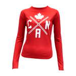 Under Armour Women's Heat Gear Canada Long Sleeve Triblend T-Shirt, Maple Red