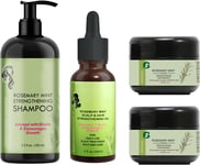 Rosemary Mint Shampoo & Hair Oil & Hair Masque Set- Moisturizing Strengthening S