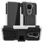 SCIMIN Redmi Note 9 Case, Redmi Note 9 Hybrid Case, Dual Layer Protection Shockproof Cover Hybrid Rugged Case with Kickstand for Redmi Note 9