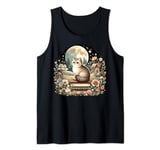 Floral Womens Cottagecore British Shorthair cat Lover Tank Top