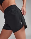 2XU Aero Hi-Rise 4 InchShorts Black/Silver Reflective