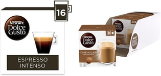 Nescafe Dolce Gusto Espresso Intenso Coffee Pods (Pack of 3, Total 48 Capsules) 