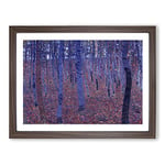 Beech Grove Forest Vol.3 By Gustav Klimt Classic Painting Framed Wall Art Print, Ready to Hang Picture for Living Room Bedroom Home Office Décor, Walnut A4 (34 x 25 cm)